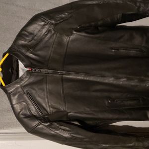 BiLT Black VentedMotorcycle Jacket Zip Out Liner Back Elbow Shoulder PaddingSz48